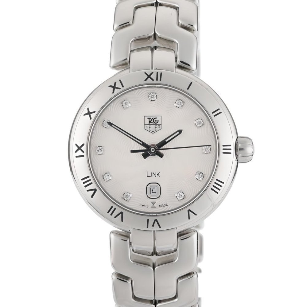 Tag Heuer Link WAT1411 29mm Steel Quartz White Diamond Dial Ladies Watch